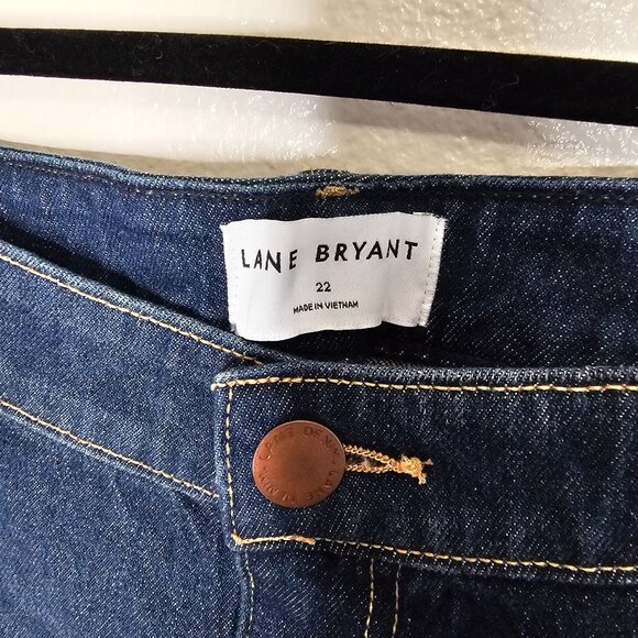 Lane Bryant 22 Mid Rise Boyfreind Jeans Medium Wash Denim Stretch Straight Leg - Picture 3 of 6